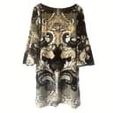 LAFAYETTE 148 Baroque Print 3/4 Sleeve Tunic Dress Size M