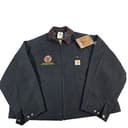 NWT VTG Carhartt J01 BLK Duck Detroit Jacket Blanket Lined Black 56 3XL