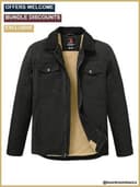 Men's Canvas Barn Jacket Heavyweight Sherpa Lined Winter Coat