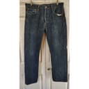 Levi's 501 Original Straight Leg Blue Denim Button Fly Jeans 34x30