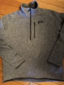 Patagonia Better Sweater Men's 1/4 Zip Fleece Lined Pullover Grey. L