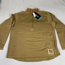 New USMC Polartec FROG Grid Fleece Waffle L2 1/2 Zip Pullover Coyote Brown LARGE