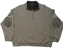 Daniel Cremieux Performance 1/4 Zip Medium Beige Brown Pullover 100% Cotton