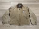 Vintage CARHARTT J01 USA Mens Large Brown Blanket Lined Detroit Jacket THRASHED