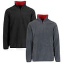 2 Pack Men’s Polar Fleece Quarter Zip Pullover Warm Thermal Sweatshirt Sweater
