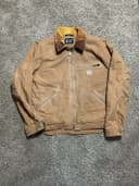 Carhartt Detroit Canvas Blanket Lined Brown Jacket Men's Size M OJ3828-M Read