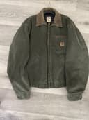 Carhartt J97 MOS Detroit Jacket Men’s M Green Canvas Lined Made in USA